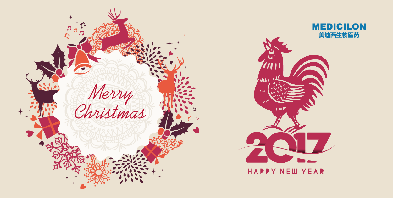 HJC黄金城平台生物医药祝您和您的家人圣诞、元旦快乐!
